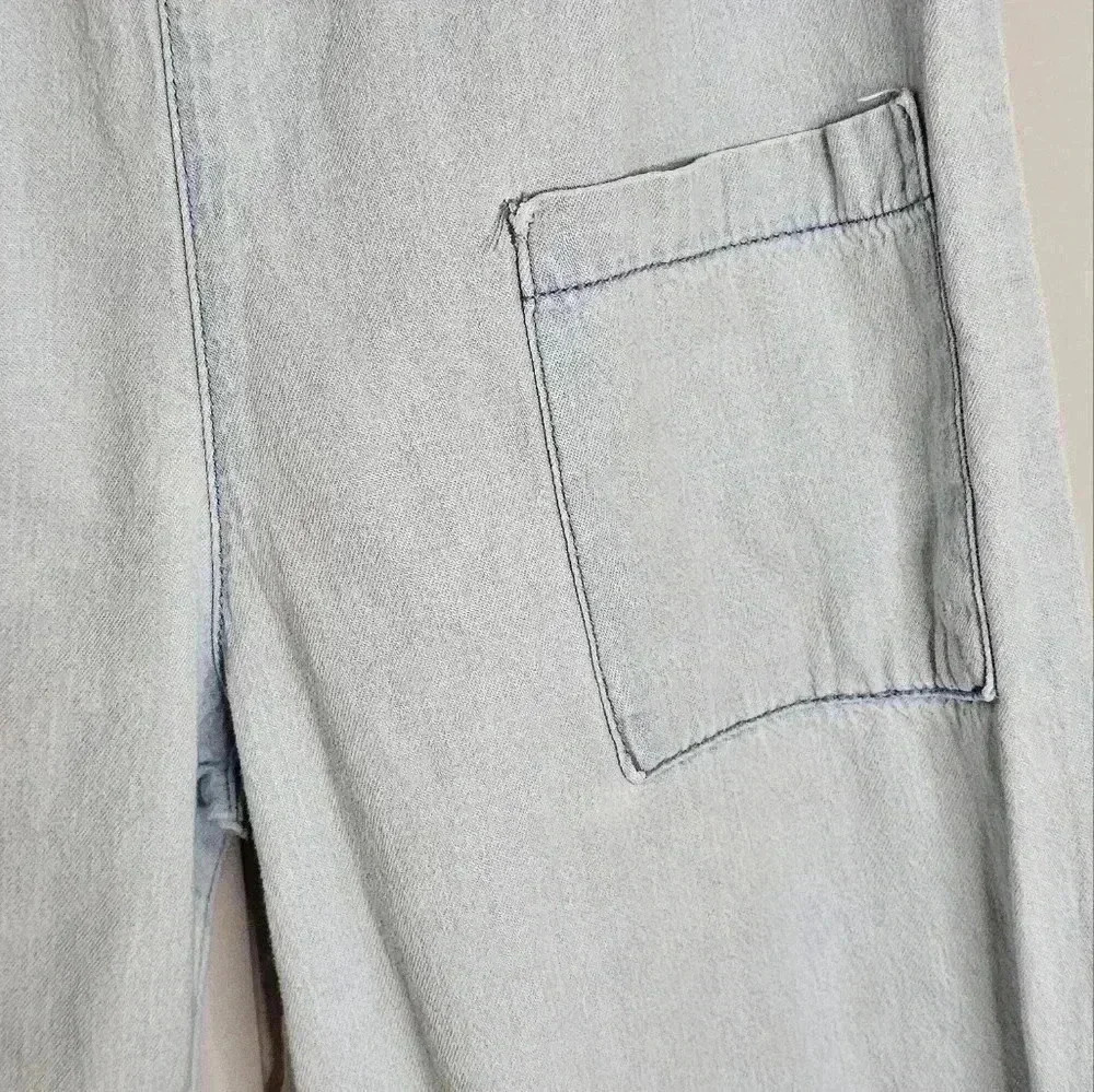 Zara Girls Collection Denim Jumpsuit Romper Pockets Size 11/12 - Picture 6 of 7